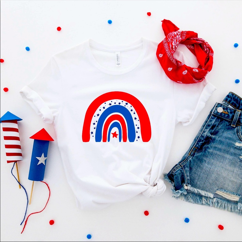 Patriotic Rainbow Tee